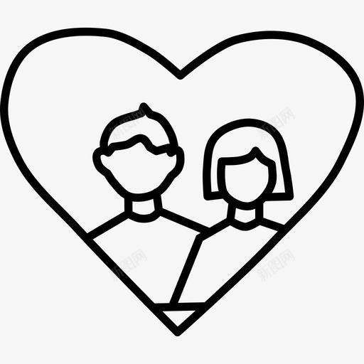 情侣甜蜜图标svg_新图网 https://ixintu.com logo 图片 心 情人节 情人节涂鸦 情侣 照片 爱 甜蜜 男人 相册