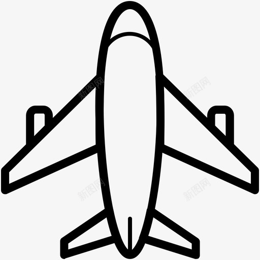 飞机房地产线图标svg_新图网 https://ixintu.com 房地产矢量线图标 飞机