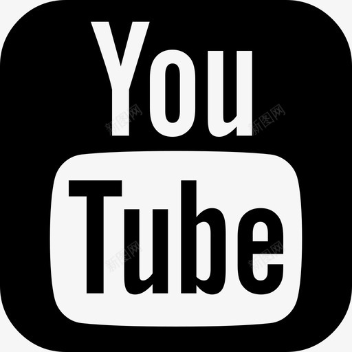 Youtube圆形方形标志酷图标svg_新图网 https://ixintu.com Youtube圆形方形标志 酷图标