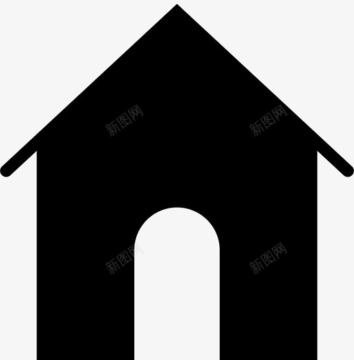 家屋顶房子图标svg_新图网 https://ixintu.com 卧室 基本的固体 家 屋顶 建筑 房子 按钮 窗户 花园 门