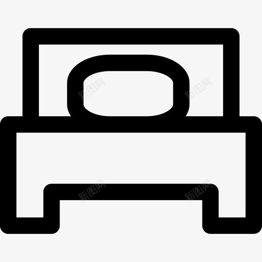 单人床轮廓工具和器具灯塔图标svg_新图网 https://ixintu.com 单人床轮廓 工具和器具 灯塔