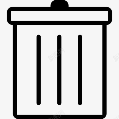 垃圾桶袋子接口轮廓6图标图标