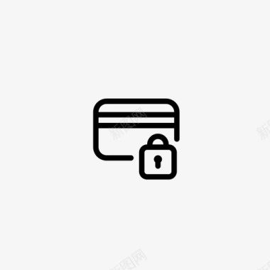 锁定信用卡安全私人图标图标