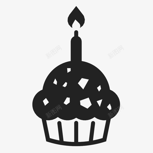 纸杯蛋糕甜点洒图标svg_新图网 https://ixintu.com 吃 松饼 洒 浇头 火焰 甜点 生日 纸杯蛋糕 蜡烛 食物