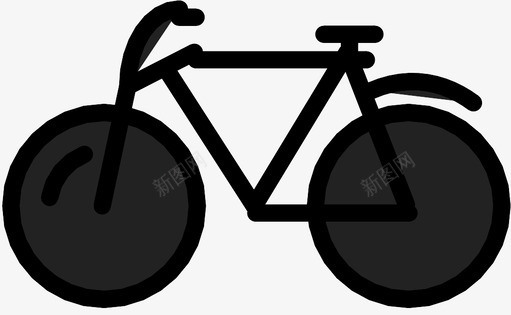 自行车交通工具练习图标图标