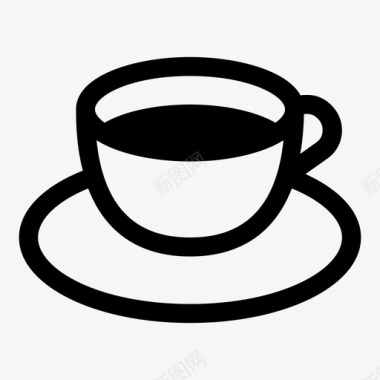 茶杯冲泡咖啡图标图标
