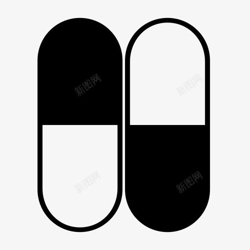胶囊药丸卵形图标svg_新图网 https://ixintu.com 分配器 医生 卵形 容器 支架 胶囊 药丸 药片 药物