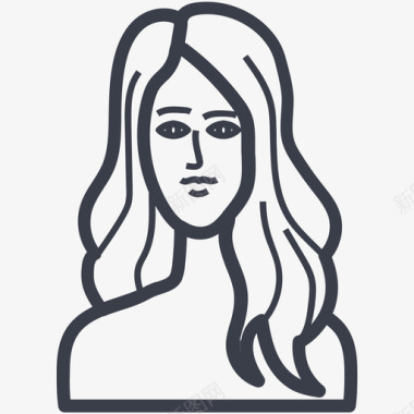 女人的脸动物的标志图标图标
