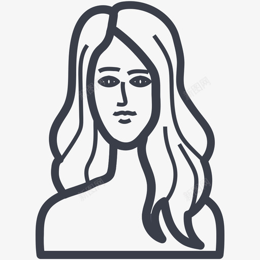女人的脸动物的标志图标svg_新图网 https://ixintu.com 动物的标志图标 女人的脸
