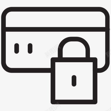 锁定卡网络和用户界面图标图标