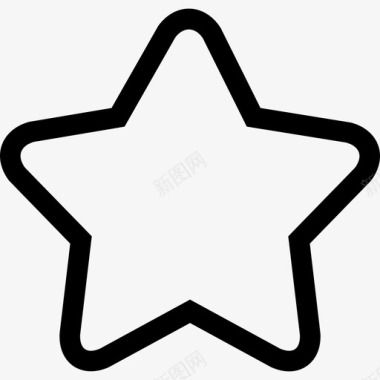 星星轮廓五点形状灯塔图标图标