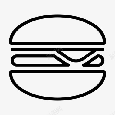芝士汉堡三明治餐图标图标