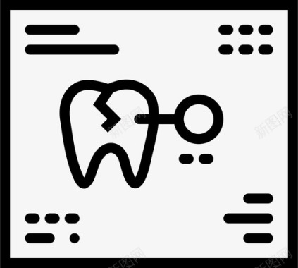 牙科记录牙齿测试图标图标