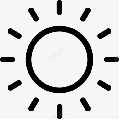 太阳温度阳光图标图标