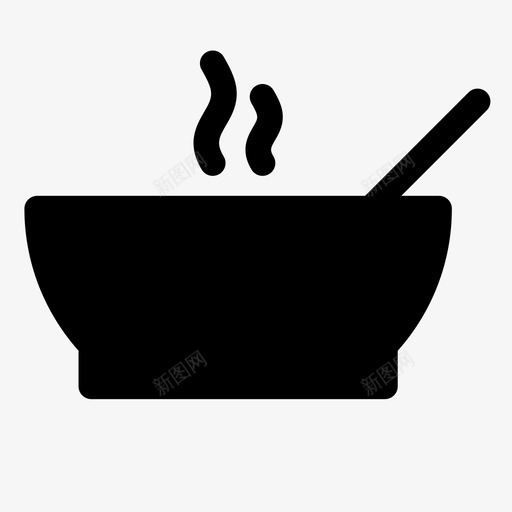 汤碗肉汤图标svg_新图网 https://ixintu.com 剪影 午餐 汤 热的 盘子 碗 肉汤 蒸汽 食物