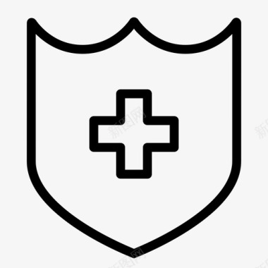 医疗盾保护房屋图标图标