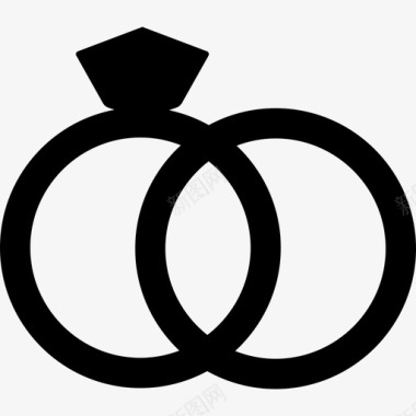 结婚戒指情侣形状酷图标图标