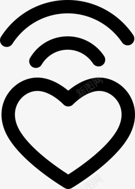 心脏wifi通讯爱情图标图标