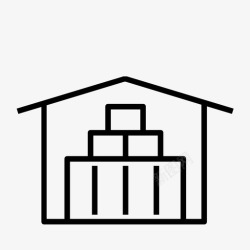仓储设备画册仓库建筑货物图标高清图片