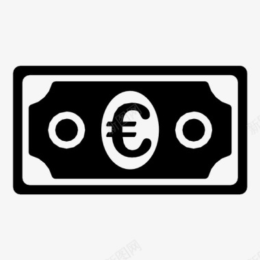 欧元钞票银行汇票现金图标图标