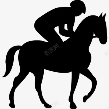 带骑师的走马动物马2图标图标