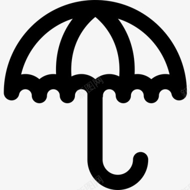 伞折叠预报图标图标