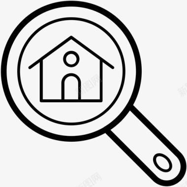 找房子租房概念房地产图标图标