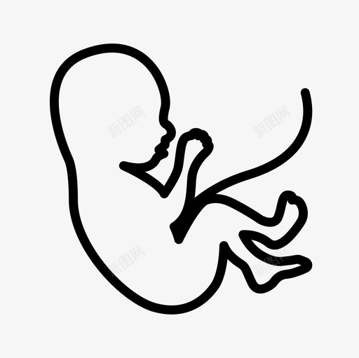 胚胎婴儿胎儿图标svg_新图网 https://ixintu.com 婴儿 怀孕 性教育 生长 胎儿 胚胎 脐带 超声波