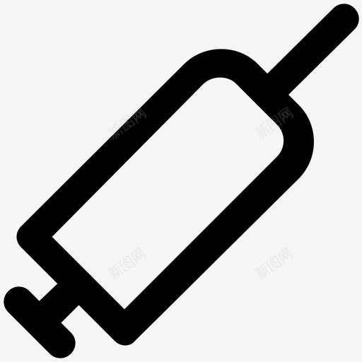 注射器注射静脉注射图标svg_新图网 https://ixintu.com 健康粗体线图标 工具 材料 注射 注射器 物体 物品 疫苗 静脉注射