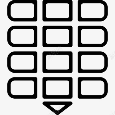 手机界面符号隐藏键盘手机图标图标