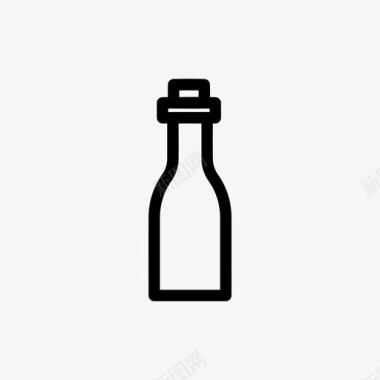 朗姆酒酒瓶子图标图标