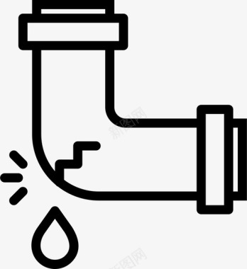 漏水管道水管工餐厅图标图标