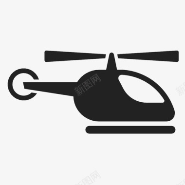 直升机桨叶苍蝇图标图标