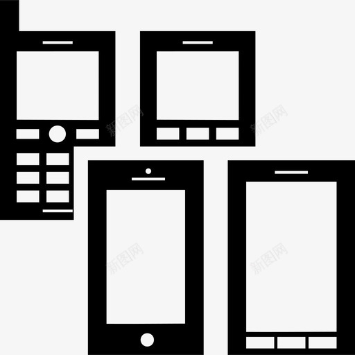 手机品种工具用具现代屏幕图标svg_新图网 https://ixintu.com 工具用具 手机品种 现代屏幕