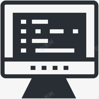 监视器用户界面和web图标图标