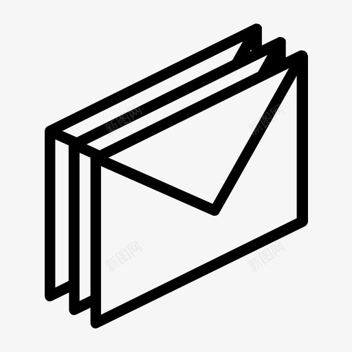 信封收件人邮政图标svg_新图网 https://ixintu.com 信件 信封 列表 包裹 收件人 服务 账单 运输信使 邮政