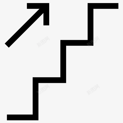 楼上楼梯第二图标svg_新图网 https://ixintu.com 上升 增加 室内楼梯 家庭装修 攀爬 木楼梯 楼上 楼梯 水平 用户界面图标 第二
