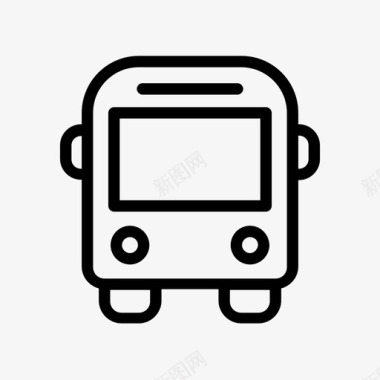 公交车乘客多学校交通工具多图标图标