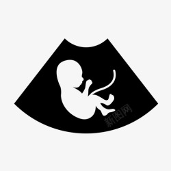 超声波检查超声波婴儿胚胎图标高清图片