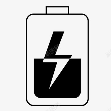 电池一半电源整体图标图标