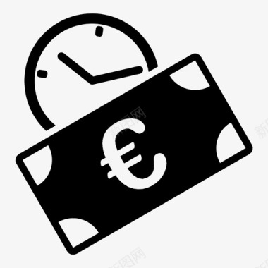 欧元经常性付款交易工资图标图标