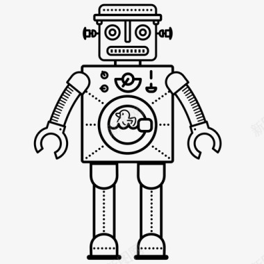 机器人科幻小说机械人图标图标