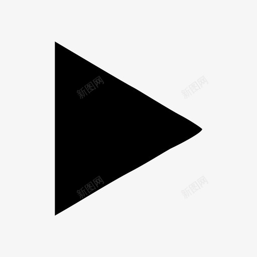 三角形右形状遥控图标svg_新图网 https://ixintu.com 三角形右 东 圆锥体 形状 按下 播放 方向 绘制集2平面 遥控 金字塔 黑色