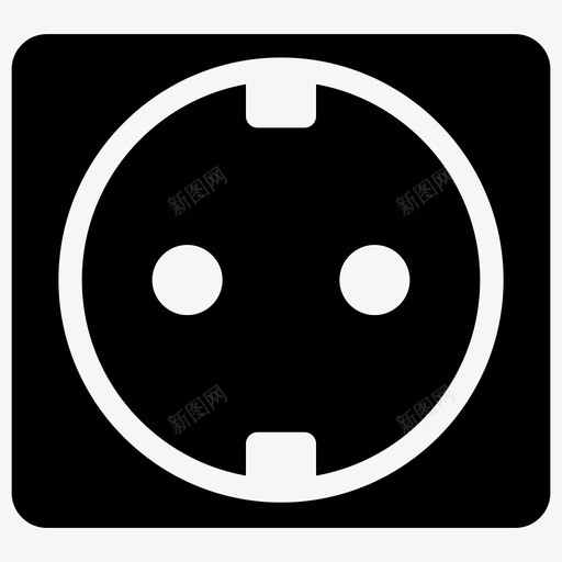 电源插座尖头插头图标svg_新图网 https://ixintu.com 孔 尖头 插件 插头 物体实心图标 电 电源插座 能量
