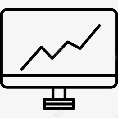 商业报告与增长几笔图标图标