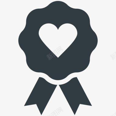 心形徽章婚礼酷标图标图标