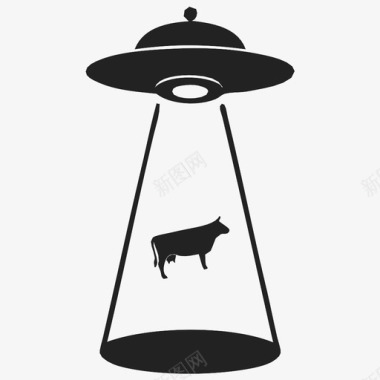 外星人绑架奶牛外星人图标图标