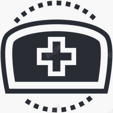 护士帽医疗和健康图标图标