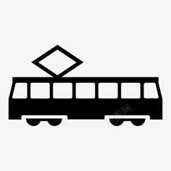 电气化铁路有轨电车高架铁路电车图标高清图片
