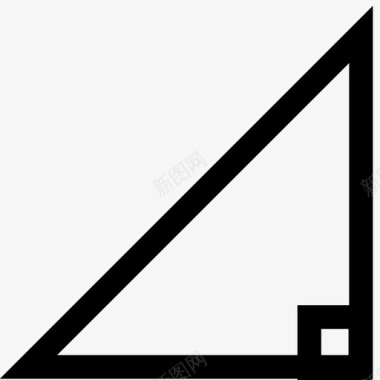 带直角三角形指示器的翻转直角三角形图标图标